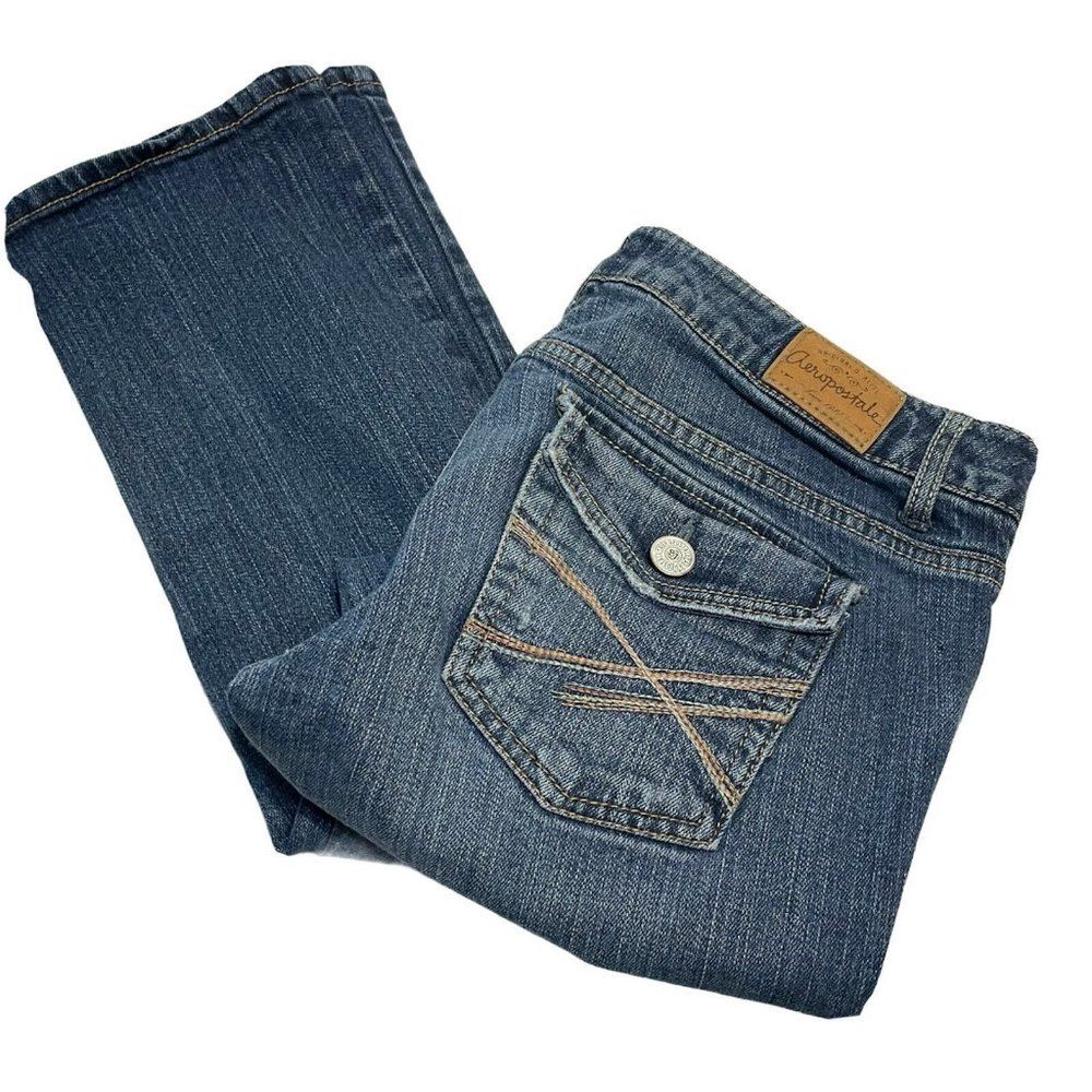 Aeropostale Bayla Skinny Capri Distressed Junior 5